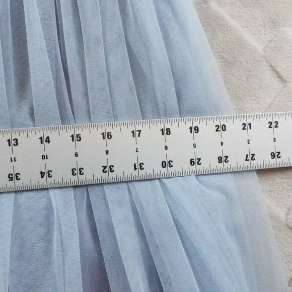 Anthropologie Maeve Sweater Tulle Pale Blue Midi Dress Womens Extra Large - Picture 10 of 13